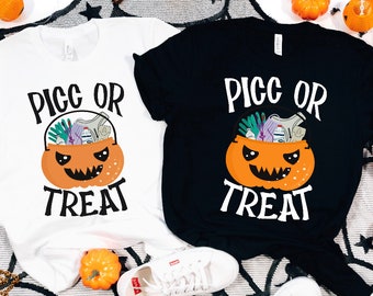 PICC or Treat Halloween Nurse shirt,Nurse gift, Nurse work shirt, Picc Nurse, VAS, Rn shirt, VAT