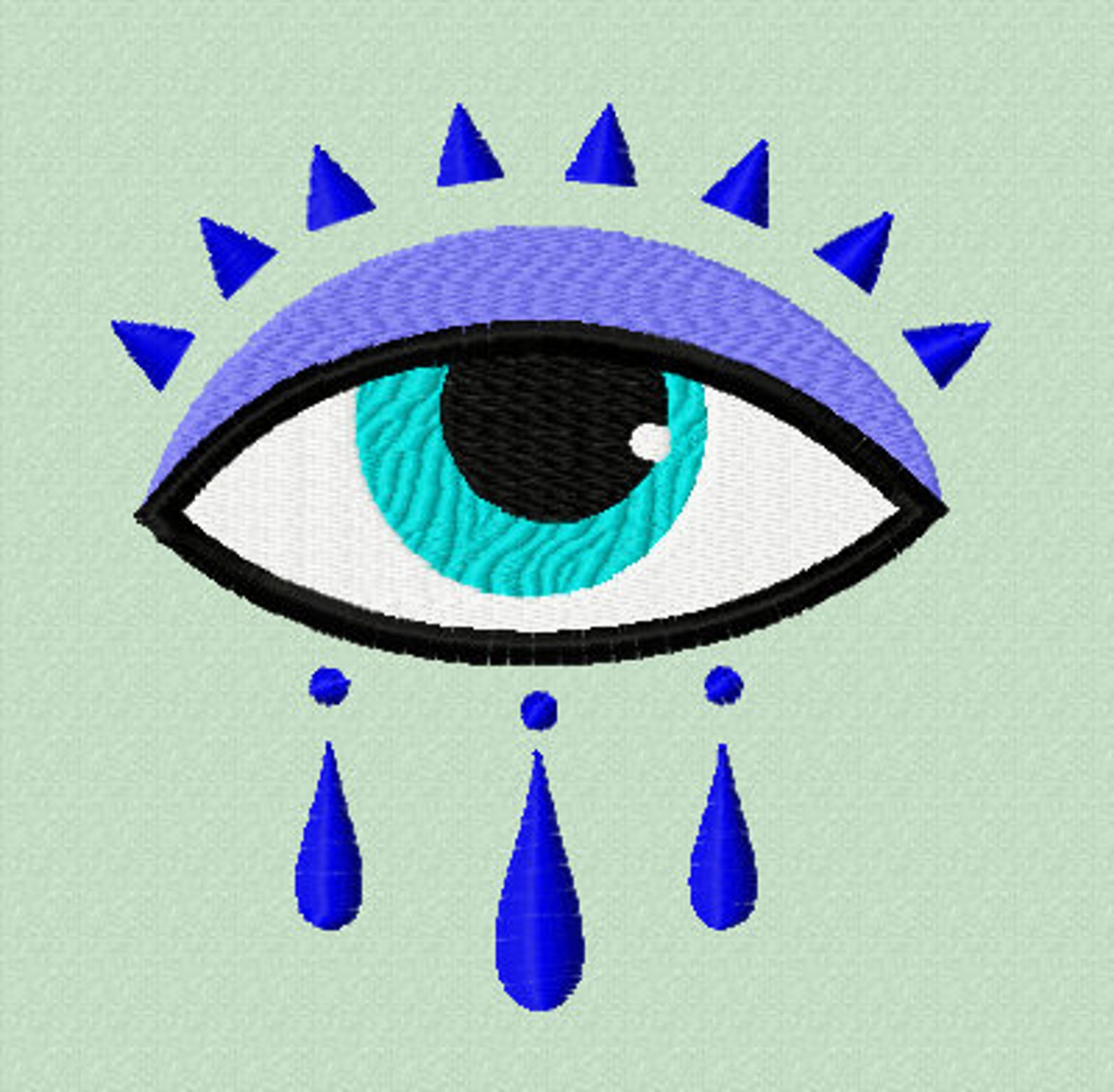 3 Sizes Eye Embroidery Designs Digital Embroidery Designs Etsy