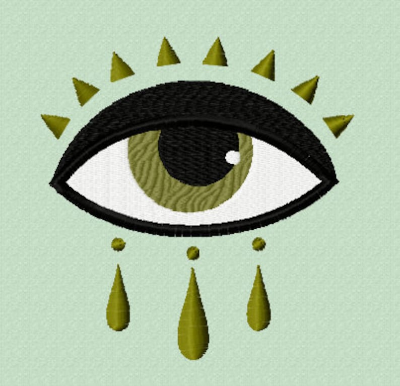 3 Sizes Eye Embroidery Designs Digital Embroidery Designs Etsy