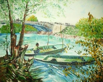 Reproduction of Van Gogh’s Fishing Boats