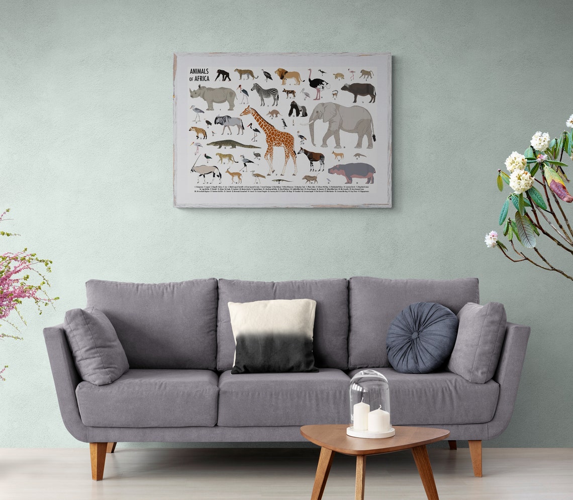 Animals of Africa Poster - Etsy