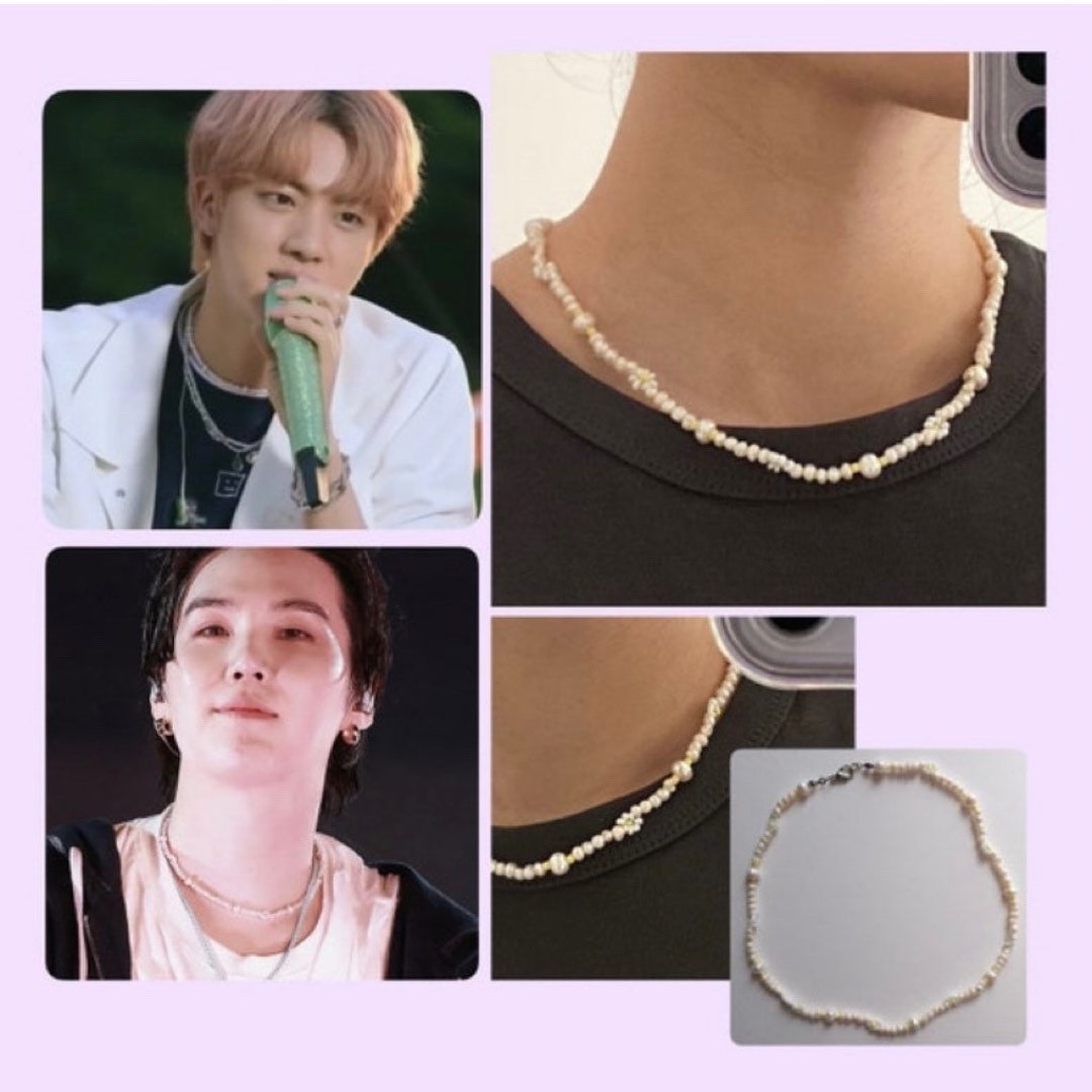 Suga & Jin Beaded Necklace Ptd Seoul LV Concerta Butterful - Etsy