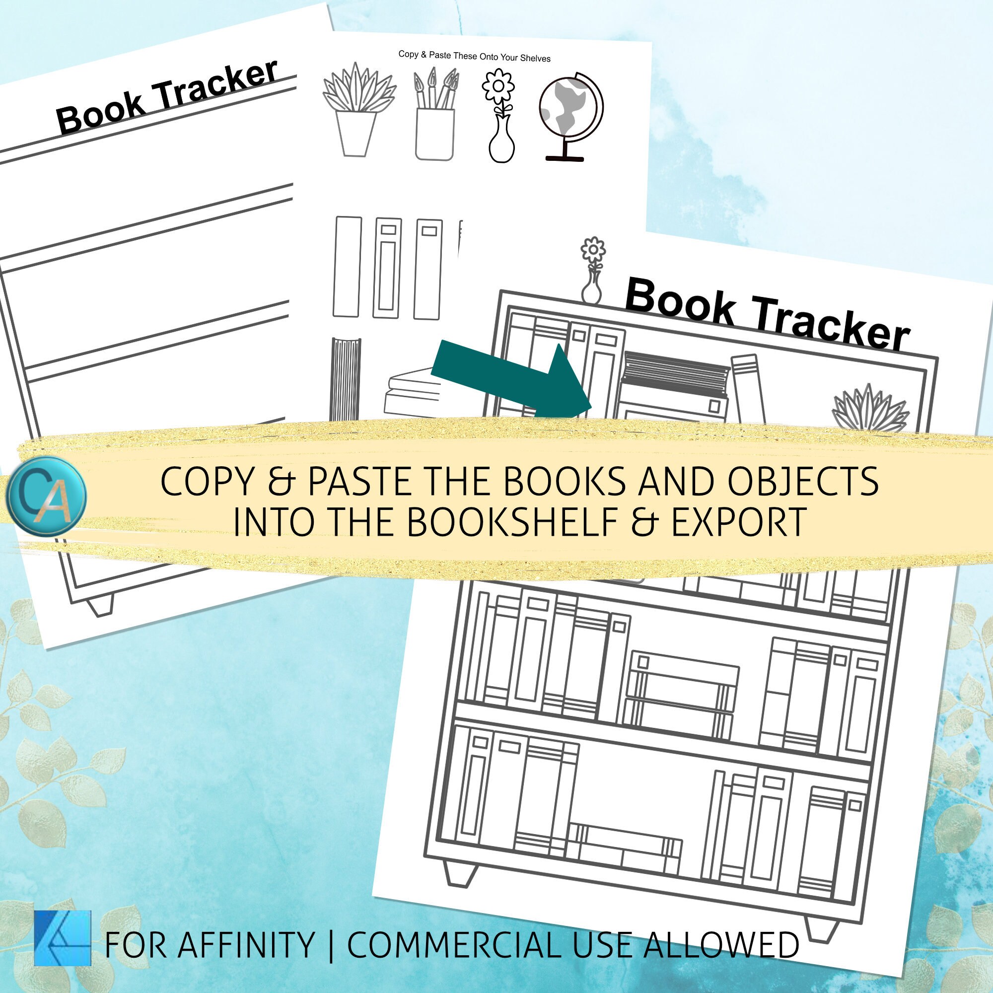 Book Tracker Printable - Editable Mix & Match Kit - Etsy
