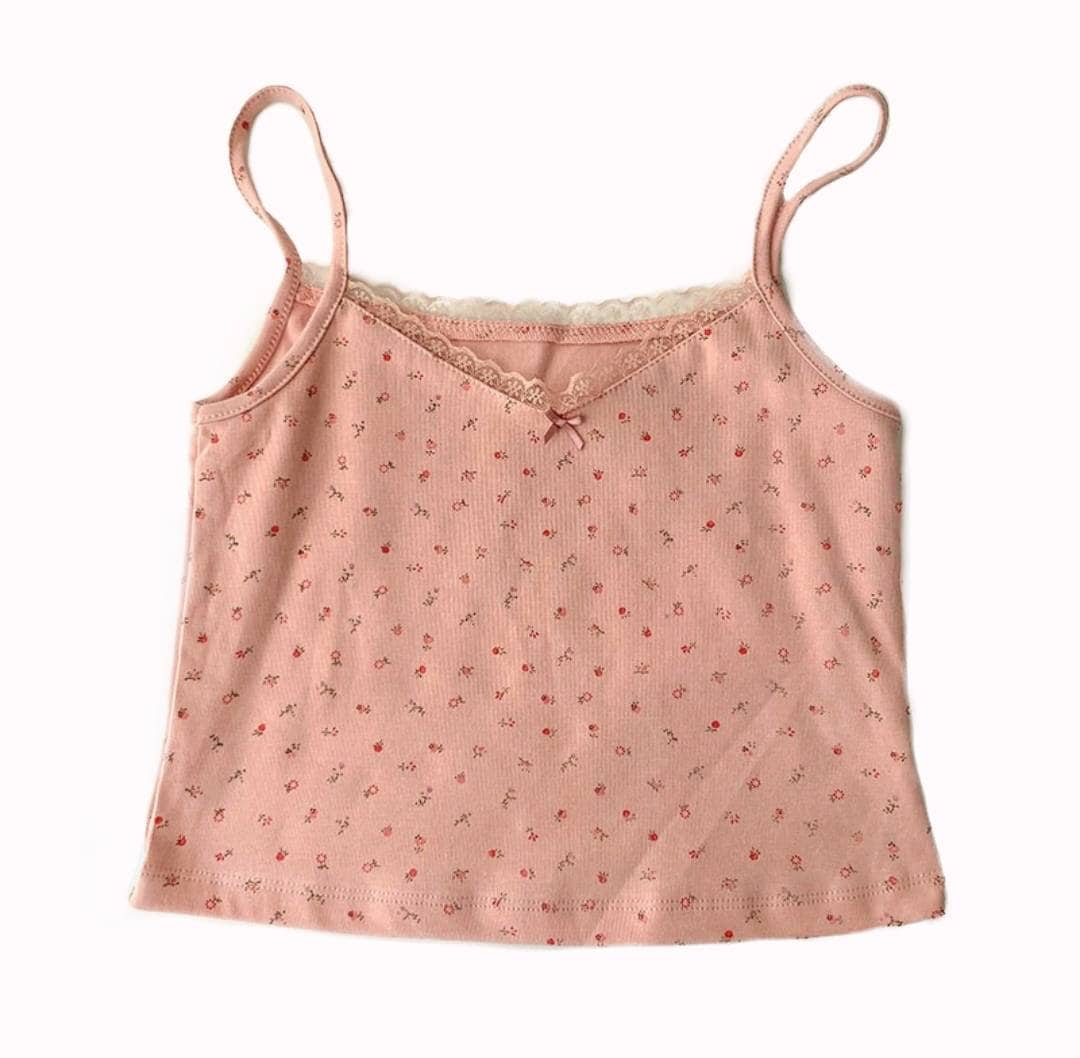 Vintage Mitika Peachy Pink Ribbon Cami Top - X-Small – Zoehify