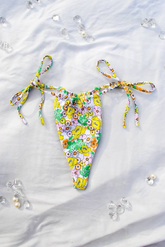 SHEIN - Clear Strap Triangle Thong Bikini Set on Designer Wardrobe