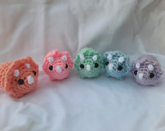 Crochet Triceratops: Tiny Amigurumi Dinosaur