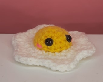Amigurumi Fried Egg Plush Toy