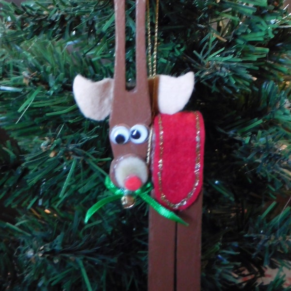 Clothespin Reindeer Etsy