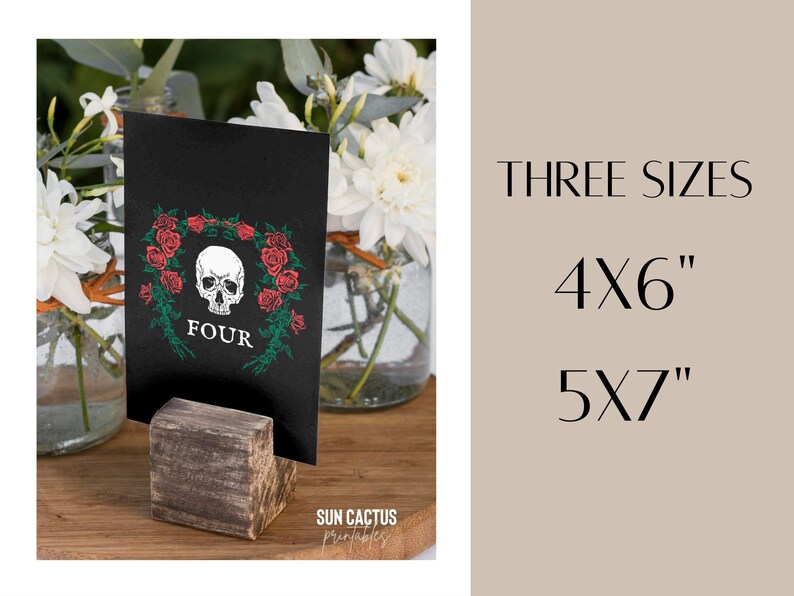 Table Numbers Template | Moody, Elegantly Gothic Table Numbers for Your ...