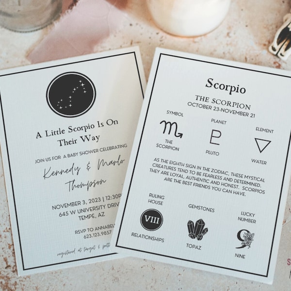 Zodiac Baby Shower Etsy