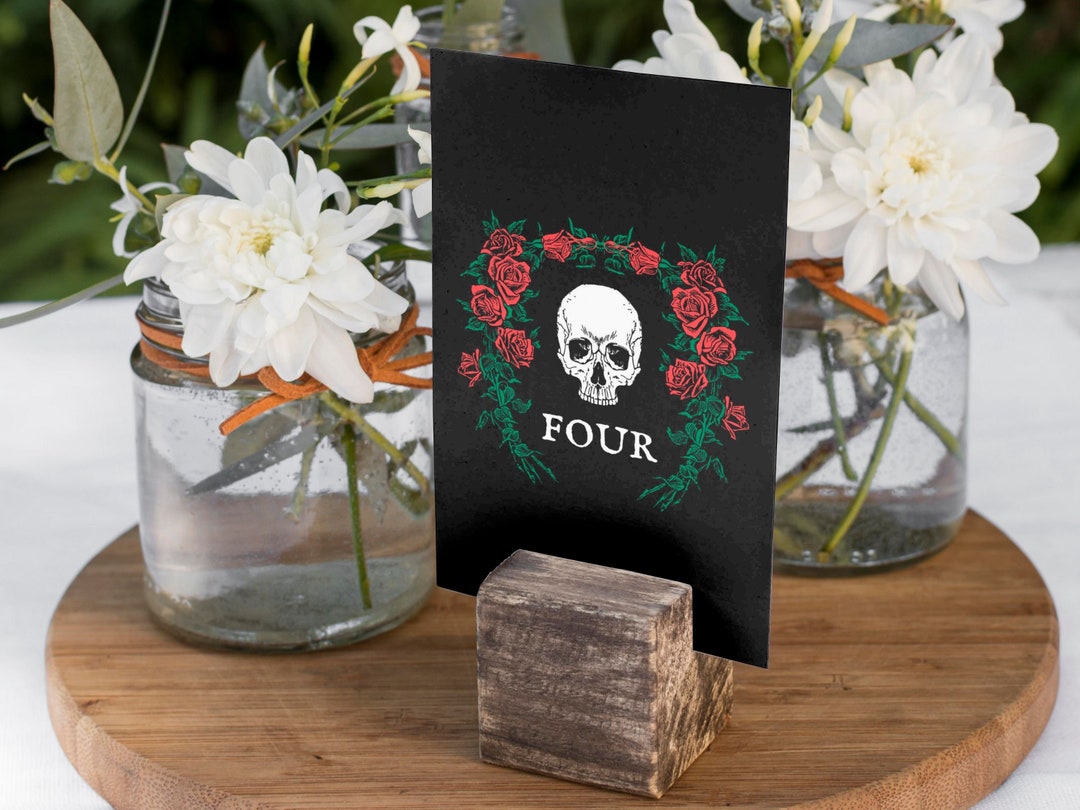 Table Numbers Template | Moody, Elegantly Gothic Table Numbers for Your ...