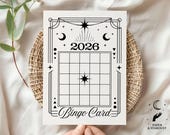 2026  Printable Bingo Card  Template | Vision Board Bingo, Goals, New Years Resolution,