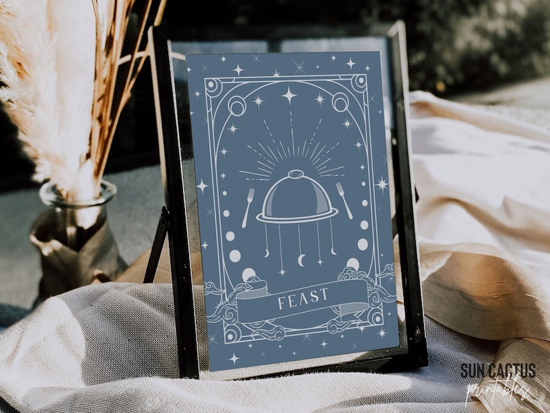 The Feast Sign Template | Printable Food Bar Sign, Food Table, Table ...