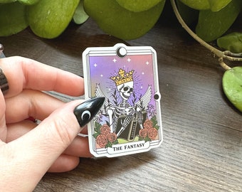 The Fantasy Book Sticker, Holographic Tarot Book Sticker | Kindle Sticker, Laptop Sticker, Bookish Sticker, Book Club, Fantasy Reader