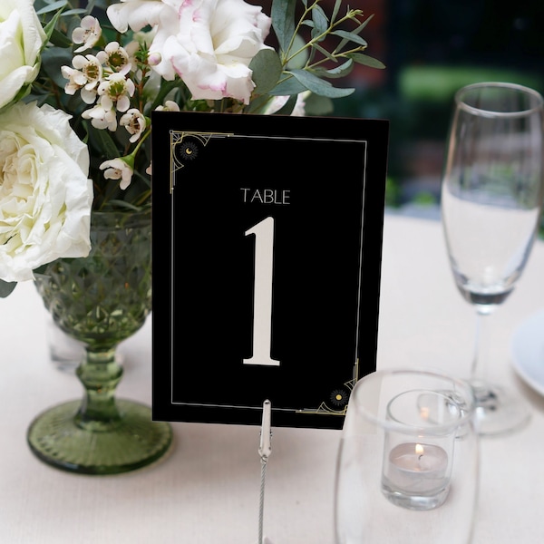 Table Numbers for your Wedding, Reception, Anniversary, Retro and Art Deco Table Numbers, Agatha