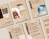Bachelorette Party Invitation and Itinerary Template | Aesthetic Bachelorette Party Invite, Bachelorette Bundler, Bachelorette Weekend
