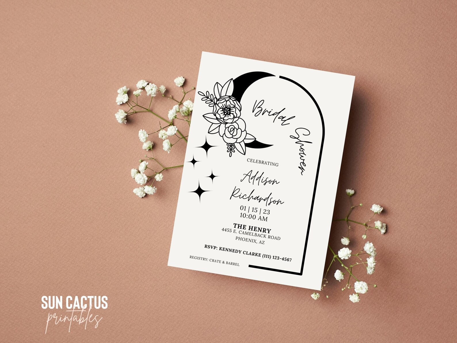 Bridal Shower Invitation Template Celestial Bridal Shower Etsy