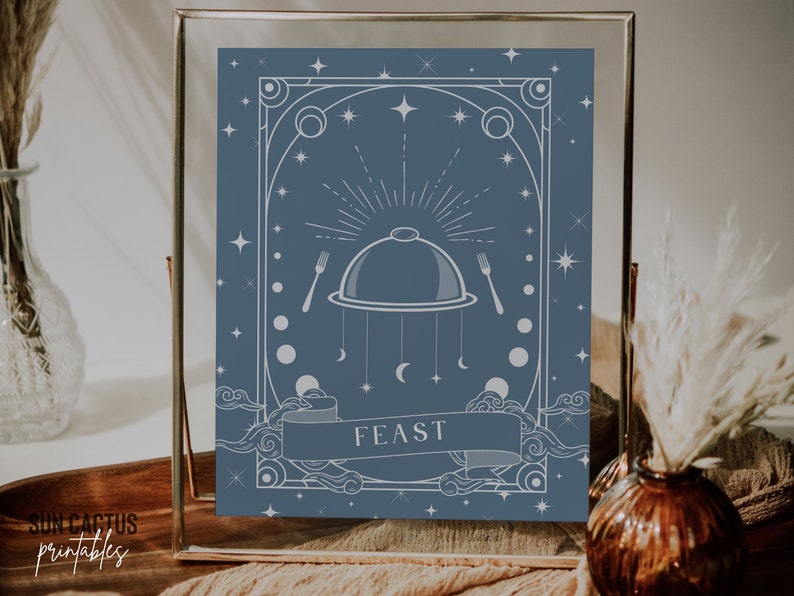 The Feast Sign Template | Printable Food Bar Sign, Food Table, Table ...