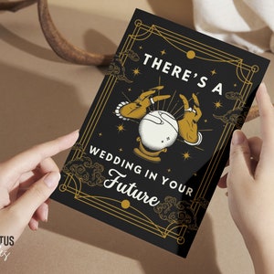 Brautjungfer Vorschlag Kartenvorlage | Es gibt eine Hochzeit in deiner Zukunft, wirst du meine Brautjungfer sein? Tarot Hochzeit, Celestial, Crystal Ball