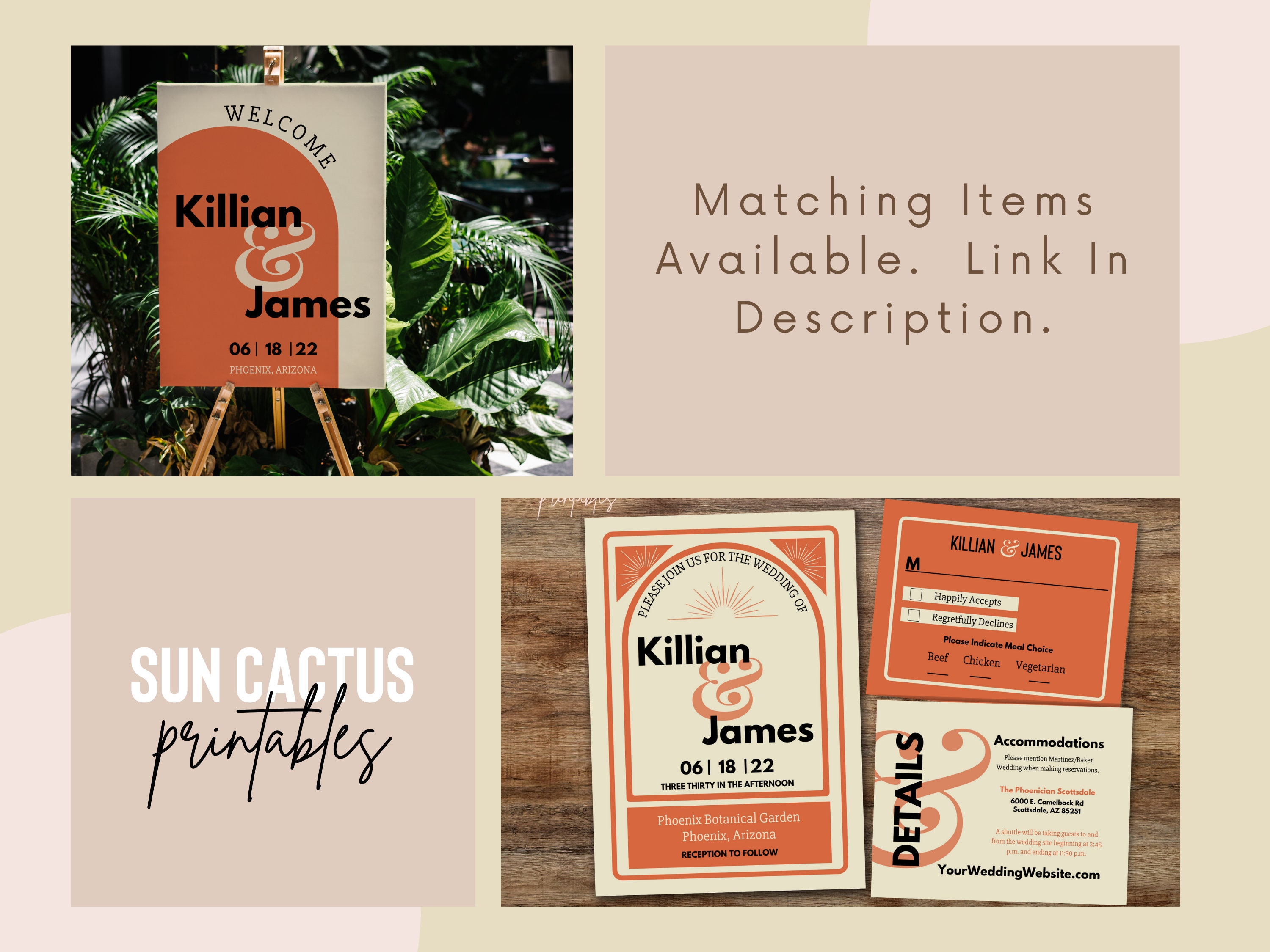 結婚式プログラム テンプレート、レトロな式典プログラム テンプレート