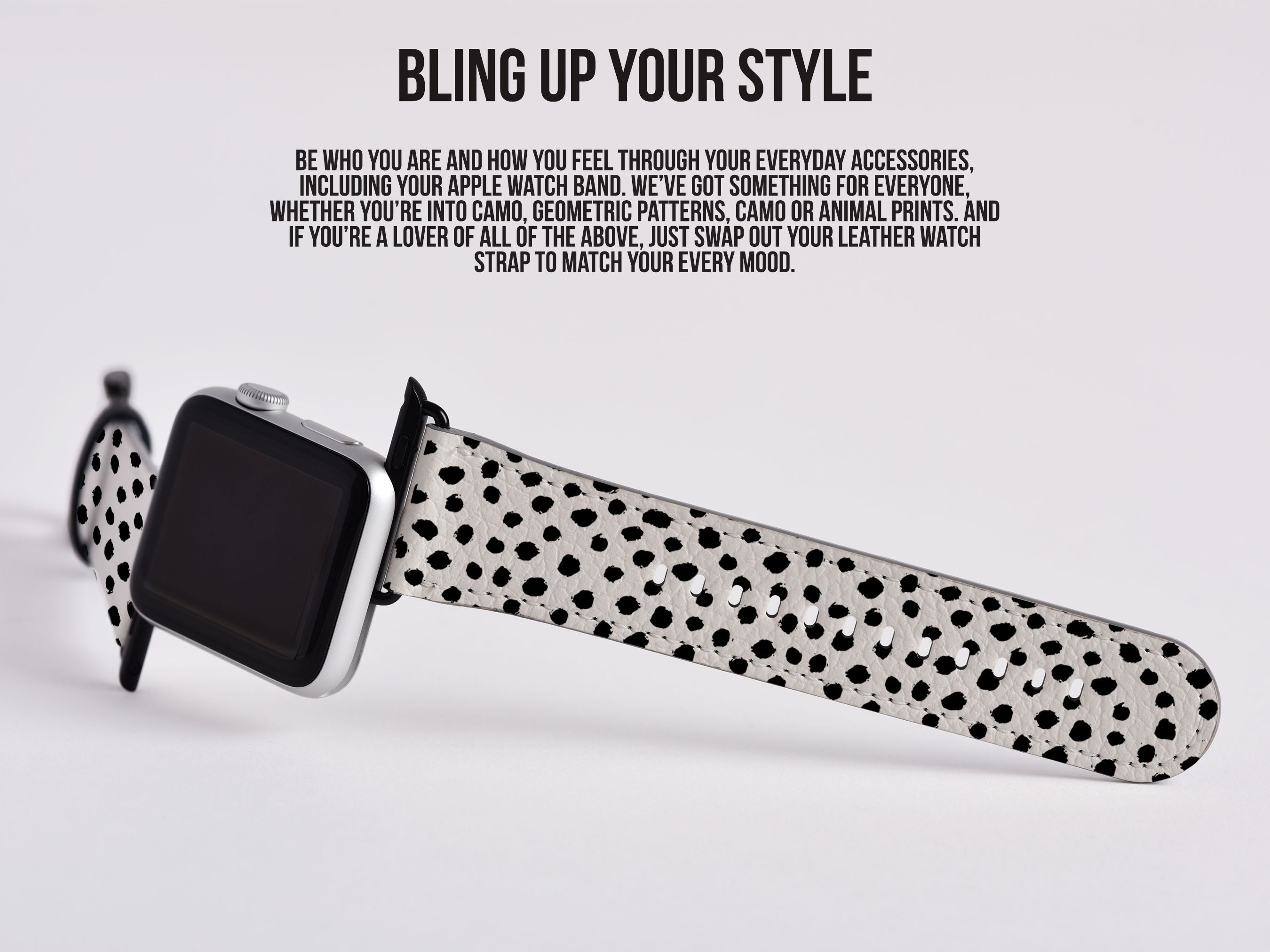 Black & White Animal Dots Band | Apple Watch Strap  display picture 1