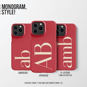 Classy Personalized Initials Phone Case | Custom Monogram iPhone Case | Large Initial Case | Custom Google Pixel 4 5 6 XL Case | Custom Samsung Galaxy S21 S22 Ultra Plus Case | Cute iPhone Case | iPhone 14 pro max case | custom initial