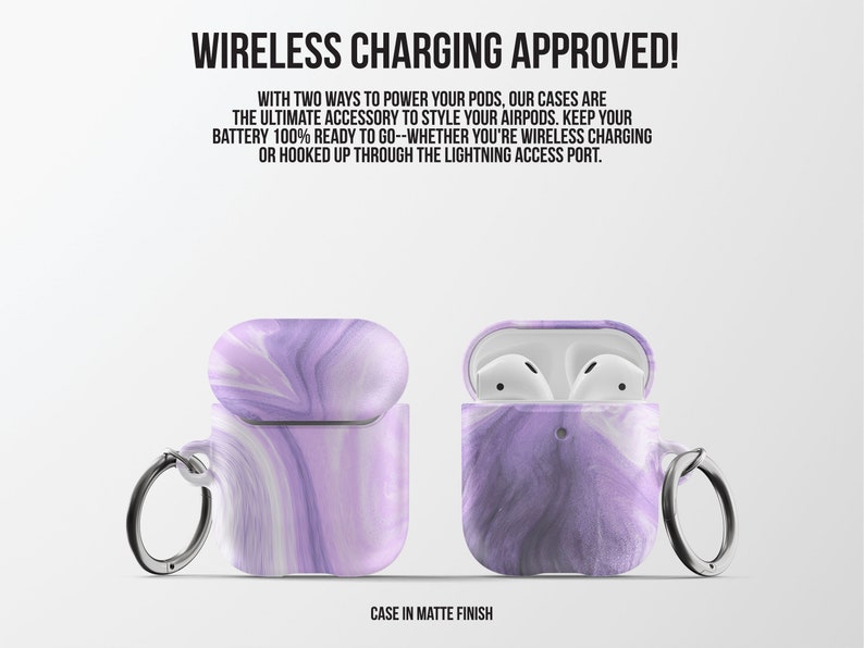 PERSONALIZED PURPLE HAZE MARBLE Airpods Case  | Airpods Pro | Protective Airpods Case | Custom AIrpods Case | Minimalist Airpods Case | Marble Airpods Case | Cute Airpods Case | CaseNation