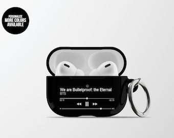 Song Name AirPods Case | Personalized Music Singer Hard Plastic Protective Apple AirPods Pro Case with Carabiner Keychain
