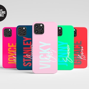 Naam telefoonhoesje | Monogram-hoesje voor iPhone 13 12 11 Pro Plus Max | Samsung Galaxy S22 S21 | Google Pixel 6 5 4