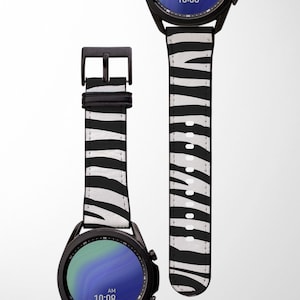 Zebra Samsung Watch Band | Samsung Galaxy Band | Galaxy Watch 3 4 Band | Galaxy Watch 40mm 41mm 42mm 44mm 45mm 46mm Classic