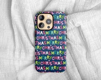 Merry Christmas Phone Case | Cute X-Mas iPhone Case 14 13 12 11 XR XS 8 Pro Max Plus Mini Case | Galaxy S22 S21 Ultra | Pixel 6 5 | PC030