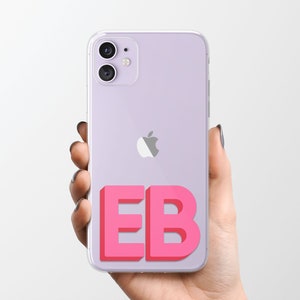 Bottom Initial iPhone 14 Pro Max Case | Personalized Monogram Case | iphone 13 12 11 Xs Xr 8 7 Max | Samsung S23 S22 S21 | Pixel 7 6 5 | CC6