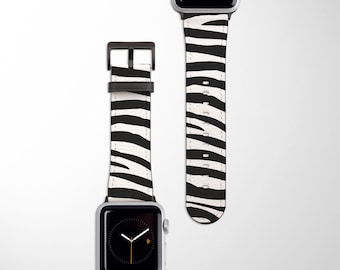 Zebra Pattern Watch Band | Apple Watch Strap | Dalmatian Cheetah Leopard Spots | PU Leather Watch Band 38mm 40mm 41mm 42mm 44mm 45mm