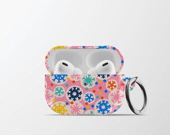 Weihnachtsschmuck AirPods Case | Festliche Ohrhörer Hartschale mit Karabiner für Apple, Samsung & Pixel Buds | AC21