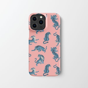 Tiger Phone Case | Aesthetic Pink Phone Case | iPhone 13 12 11 Xr Xs Pro Plus Max | Samsung Galaxy S22 S21 | Google Pixel 6 5 4