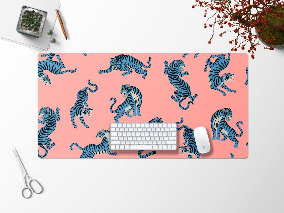 Tiger Desk Mat Animal Print Desk Accessory Trendy Etsy