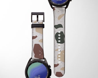 Bracelet de montre Samsung Terrazzo ivoire | Bande Samsung Galaxy | Galaxy Watch 3 4 bandes | Montre Galaxy 40 mm 41 mm 42 mm 44 mm 45 mm 46 mm