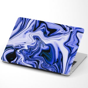 Blue Marble Macbook Air M2 Case | Marbled Macbook Pro Case | Blue Macbook Air Pro M1 M2 12 13 14 15 16 Laptop Cover