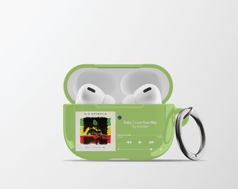 Song Name AirPods Pro Case | Personalized Music Singer Hard Plastic Protective Apple AirPods Pro 2 Case with Carabiner Keychain