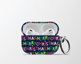 Weihnachtsschmuck AirPods Case | Festliche Ohrhörer Hartschale mit Karabiner für Apple, Samsung & Pixel Buds | AC23