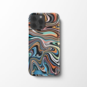 Groovy Swirls iPhone 13 Card Case | Aesthetic CardHolder Phone | Gift For Her Samsung Galaxy S22 Wallet Case | S21 Ultra Plus