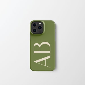 Chic Custom Monogram Phone Case | Personalized Initial iPhone 14 case | Monogram 13 12 Pro Max Case | Galaxy S22 S21 | Pixel 6 5 4 | PC10