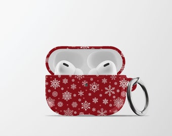 Weihnachtsschmuck AirPods Case | Festliche Ohrhörer Hartschale mit Karabiner für Apple, Samsung & Pixel Buds | AC25