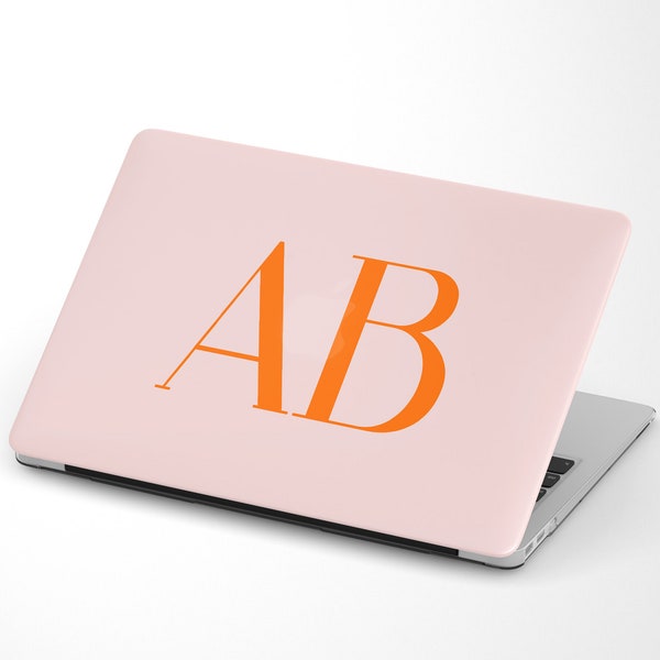 Custom Monogram MacBook Air M2 Case | Personalized Initials MacBook Pro Case | MacBook Air Pro M1 M2 12 13 14 15 16 Laptop Cover | MC04