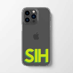 Personalisierte Dropshadow Initial Phone Case | Monogramm klare Telefonhülle | iPhone 14 13 12 11 Xs Xr Max | Samsung S22 S21 | Pixel 6 5 | CC006