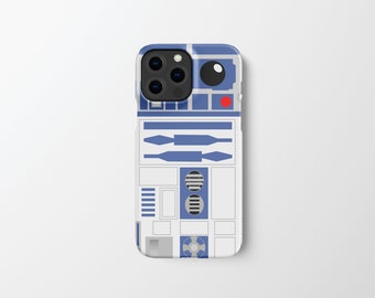 R2D2 Phone Case Cover | Droid Abstract Hard Shell Protective Snap Tough Case for iPhone Samsung Galaxy Google Pixel