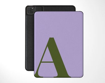 Custom Monogram iPad Folio Case | Personalized Initial iPad Case | iPad Pro 11 12.9 | iPad 10.2 | iPad Air 10.9 Tablet Cover | IPC2