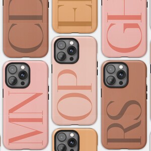 Boho Initials Phone Case | Custom Monogram iPhone 14 Pro Case 13 12 Pro Max Case | Custom Galaxy S23 S22 S21 | Pixel 6 5 4 | PC41