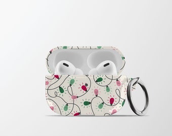 Weihnachtsschmuck AirPods Case | Festliche Ohrhörer Hartschale mit Karabiner für Apple, Samsung & Pixel Buds | AC24