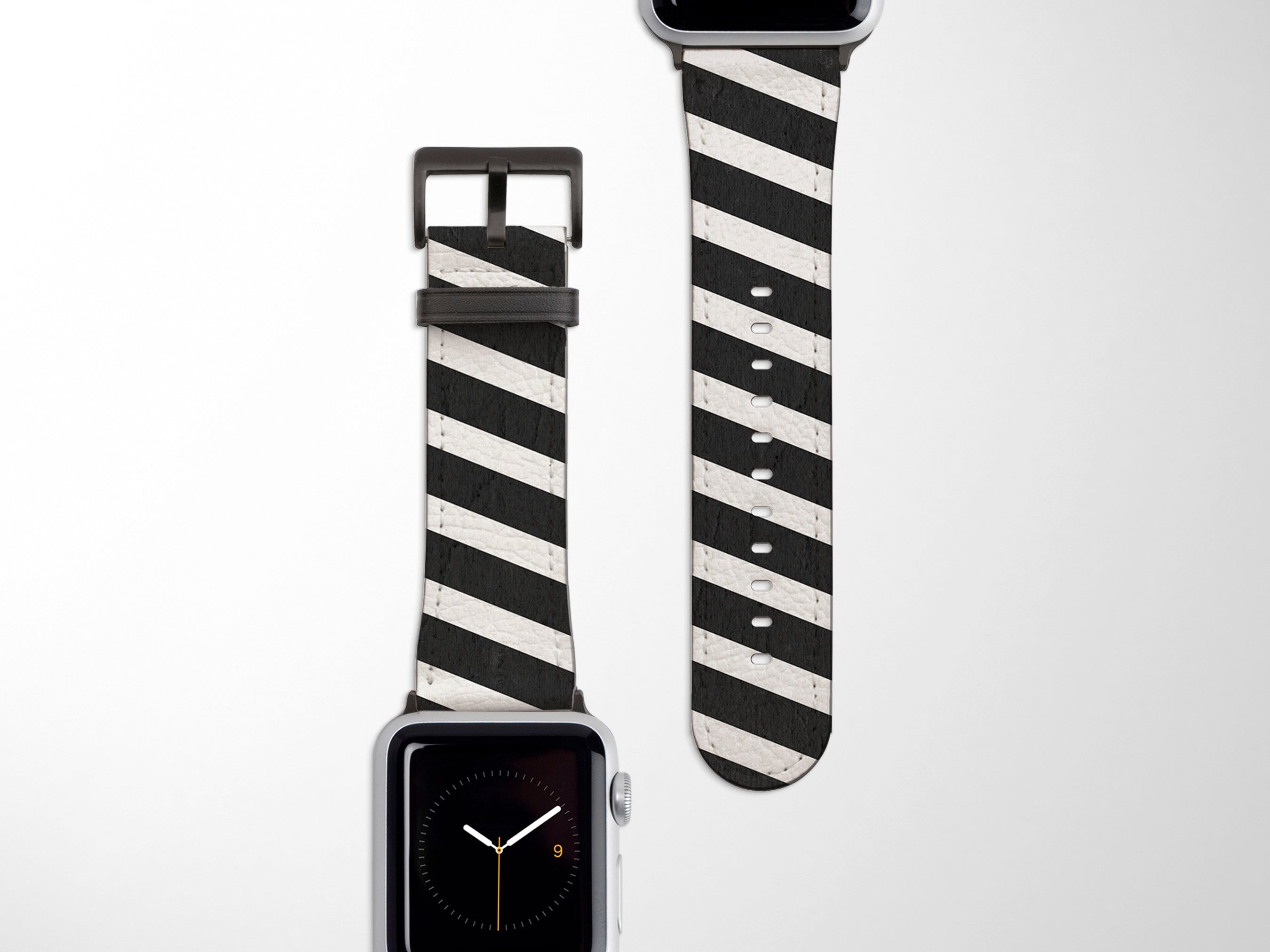 White and black apple watch band clearance